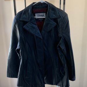 PELLE STUIDO leather jacket; shell- 100% leather; lining- 50/50 nylon/acetate
